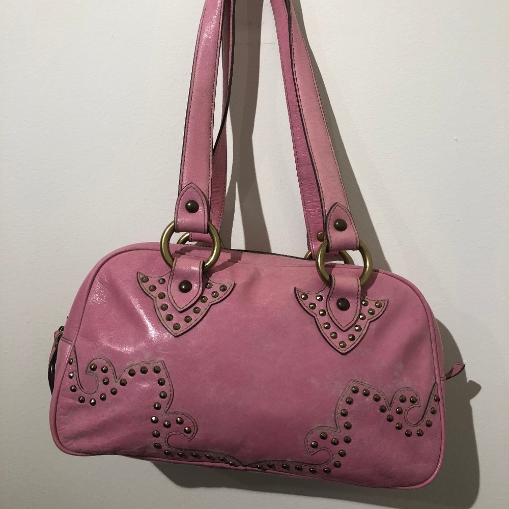 Isabella Fiore Pink Western Leather Handbag